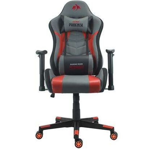 Cromad Serie Phoenix Silla Gaming - Altura Regulable con Piston de Gas Clase 2 - Reclinable hasta 180º - Cojines Lumbar y Cervic