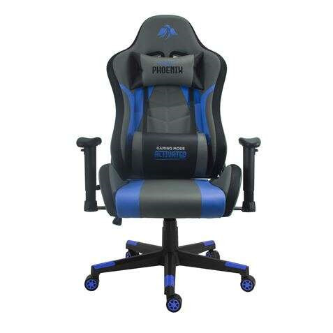 Cromad Serie Phoenix Silla Gaming - Altura Regulable con Piston de Gas Clase 2 - Reclinable hasta 180Âº - Cojines Lumbar y Cervi