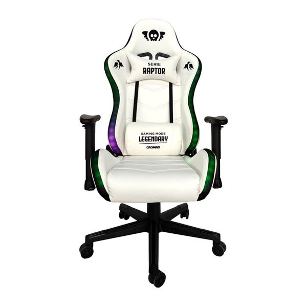 Cromad Serie Raptor Legendary Silla Gaming - Altura Regulable con Piston de Gas Clase 2 - Reclinable hasta 180Âº - Cojines Lumba