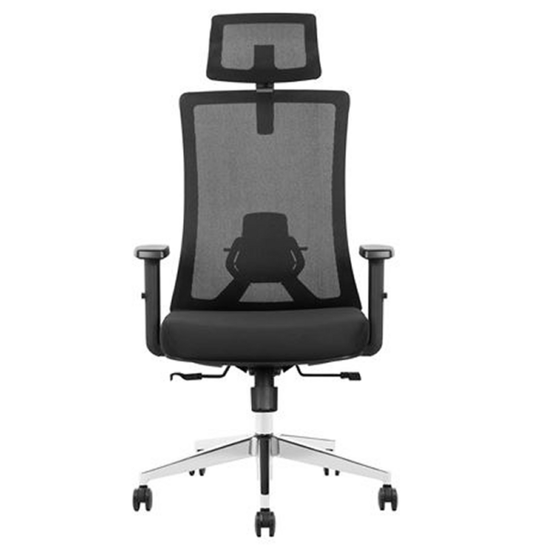 Cromad Silla Ergonomica Ajustable - Reposacabezas Regulable - Soporte Lumbar Ajustable - Reposabrazos Ajustable - Asiento de Esp