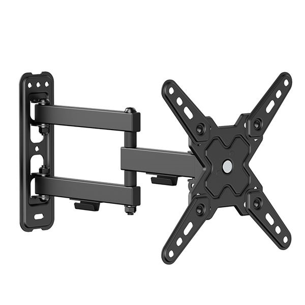 Cromad Soporte de Pared con Brazo Articulado para TV de 13"-43" - Giratorio, Inclinable y Doble Extension - Peso Max 20Kg - VESA