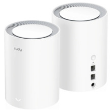 Cudy AX3000 Pack de 2 Sistemas WiFi 6 Mesh AX3000 2.5G Dual Band - Admite Ancho de Banda de 20/40/80/160MHz - 1x Puerto LAN 10/1