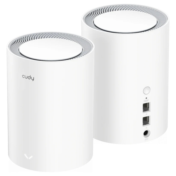 Cudy AX3000 Pack de 2 Sistemas WiFi 6 Mesh AX3000 2.5G Dual Band - Admite Ancho de Banda de 20/40/80/160MHz - 1x Puerto LAN 10/1