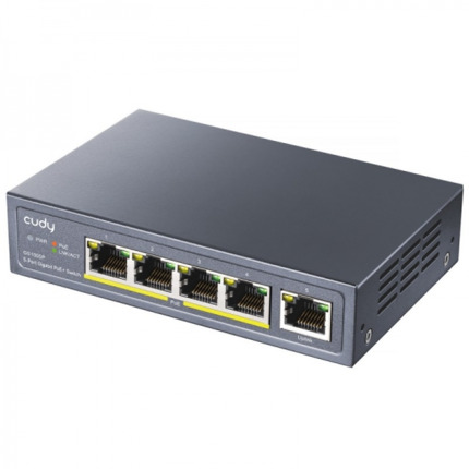 Cudy GS1005P Switch Gigabit PoE+ de 5 Puertos con 1 Ranura SFP