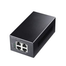 Cudy Inyector Gigabit PoE+/PoE - Potencia hasta 30W - 4 Puertos - Datos y Alimentacion por El Mismo Cable hasta 100m - Carcasa d