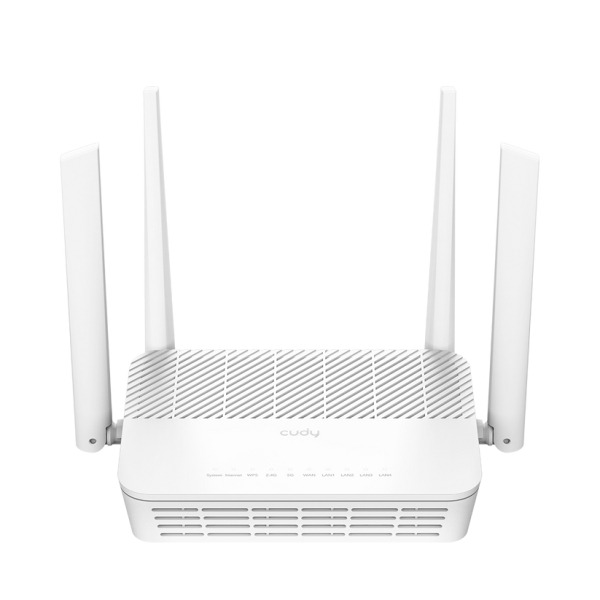 Cudy Router PoE WiFi 6 2.5G Mesh Dual Band AX3000 - Velocidad hasta 1000Mbps - 4 Puertos - 4 Antenas Fijas de 5dBi - Tecnologia