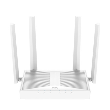 Cudy Router WiFi 6 Mesh Gigabit Dual Band AX3000 - Velocidad hasta 1000Mbps - 5 Puertos - 4 Antenas Fijas de 5dBi - Tecnologia MU-MIMO - Color Blanco