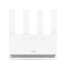 Cudy Router WiFi 7 Gigabit Dual Band BE3600 - Velocidad hasta 1000Mbps - 4 Puertos - 4 Antenas Fijas de 5dBi - Tecnologia MU-MIM