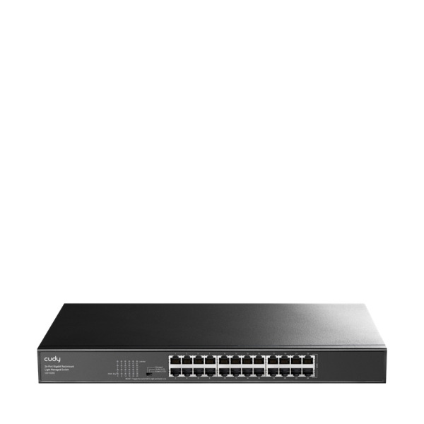Cudy Switch Gigabit de 24 Puertos - Facil Administracion - Carcasa de Metal para Montaje en Rack - Plug and Play - Kit de Montaj