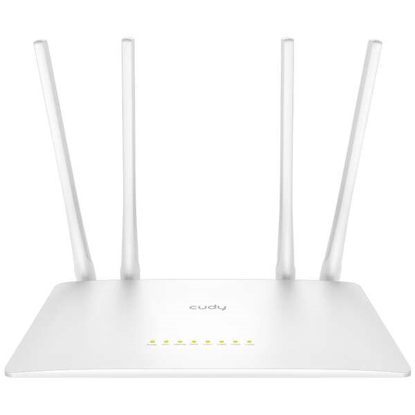 Cudy WR1200 Smart Router WiFi AC1200 Doble Banda - 1x Puerto Wan 100/10 Mbps y 4x Puertos Lan 100/10 Mbps - 4 Antenas Externas