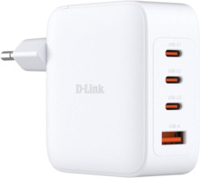 D-Link Cargador de Pared GaN de 100W - 3 USB-C y 1 USB-A - Color Blanco