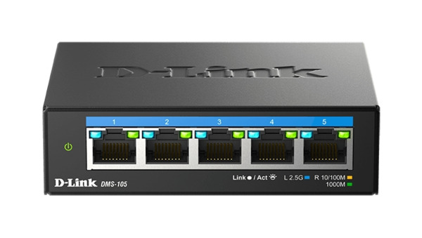 D-Link Switch 5 Puertos Multigigabit 2.5G No Gestionado - Switching 25 Gbps - Chasis Metalico