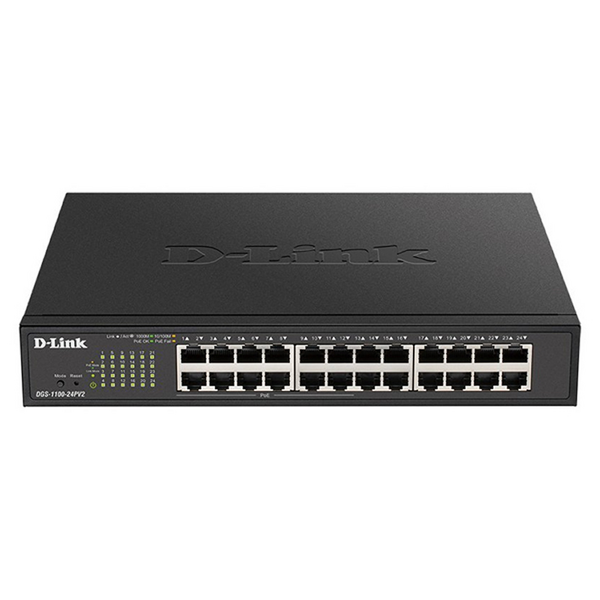 D-Link Switch Semigestionable 12 Puertos Gigabit PoE 100W + 12 Puertos Gigabit