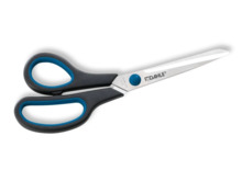 Dahle 54418 Office Comfort-Grip Tijeras de Acero Templado 21cm - Modelo Especial para Zurdos - Hojas Afiladas - Mangos Revestido