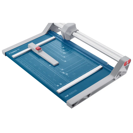Dahle 550 Cizalla Profesional de Rodillo Formato A4 - Capacidad 20 Hojas - Cuchilla Circular Autoafilable de Acero - Dos Topes Angulares