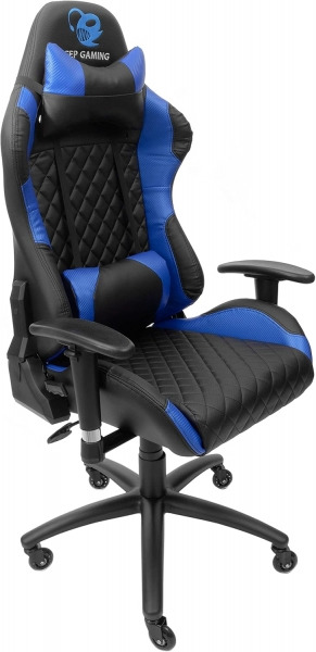 DeepGaming DeepCommand2 Silla Gaming - Reposabrazos - Ruedas de Silicona - Asiento ErgonÃ³mico - CojÃ­n Lumbar y Cervical - Base
