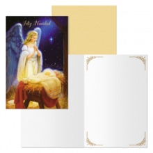 Dohe Angel Pack de 6 Tarjetas de Felicitacion NavideÃ±a con Sobre - TamaÃ±o Cerrada 11.5x17cm, Abierta 23x17cm - Papel Offset -