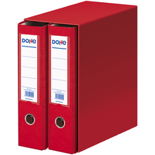 Dohe Archicolor Modulo de 2 Archivadores de Palanca con Rado - Lomo Ancho - Formato Folio - Carton Forrado - Color Rojo