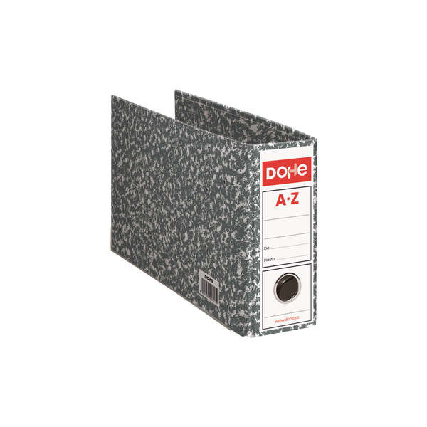 Dohe Archivador de Palanca - Formato Cuarto Apaisado - Medidas 287x210x75mm - Carton Forrado con Papel Impreso - Cantoneras Meta