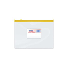 Dohe Bolsa Zipper Apaisada PVC Transparente 150 Micras - TamaÃ±o A5 - Apertura Superior - Cierre Zip Hermetico