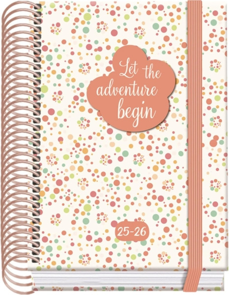 Dohe Bubbles Agenda Escolar 25/26 Espiral A6 - Dia Pagina - Papel 70g/m2 - 4 Hojas de Pegatinas - Cubierta de Carton Plastificad