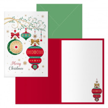 Dohe Cascabel Pack de 6 Tarjetas de Felicitacion NavideÃ±a con Sobre - TamaÃ±o Cerrada 11.5x17cm, Abierta 23x17cm - Papel Offset
