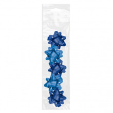Dohe Chic Pack de 5 Lazos para Regalo - Forma de Estrella - TamaÃ±o 5.6cm - Color Azul