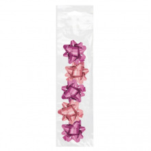 Dohe Chic Pack de 5 Lazos para Regalo - Forma de Estrella - TamaÃ±o 5.6cm - Color Rosa