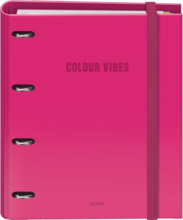 Dohe Colour Vibes Carpeta de 4 Anillas Mixtas de 35mm Recambio 100 Hojas Cuadricula 5mm - Formato A4 - Cierre con Goma - Incluye