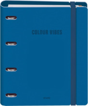 Dohe Colour Vibes Polyfoam Carpeta de 4 Anillas Mixtas de 35mm A4 Recambio 100 Hojas Cuadricula 5mm - Cubierta de Polyfoam 2mm -