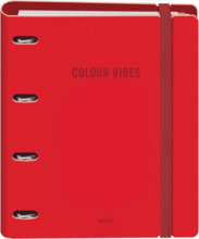 Dohe Colour Vibes Polyfoam Carpeta de 4 Anillas Mixtas de 35mm A4 Recambio 100 Hojas Cuadricula 5mm - Cubierta de Polyfoam 2mm -