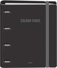 Dohe Colour Vibes Polyfoam Carpeta de 4 Anillas Mixtas de 35mm A4 Recambio 100 Hojas Cuadricula 5mm - Cubierta de Polyfoam 2mm -