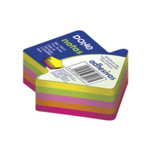 Dohe Cubo de 250 Notas Reposicionables con Forma de Flecha - TamaÃ±o 70x70mm - Papel de 75gr - Ideal para Oficina y Escuela - Co