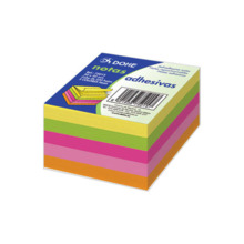 Dohe Cubo de 250 Notas Reposicionables - TamaÃ±o 50x50mm - Papel de 75gr - Ideal para Oficina y Escuela - Colores Neon Surtidos