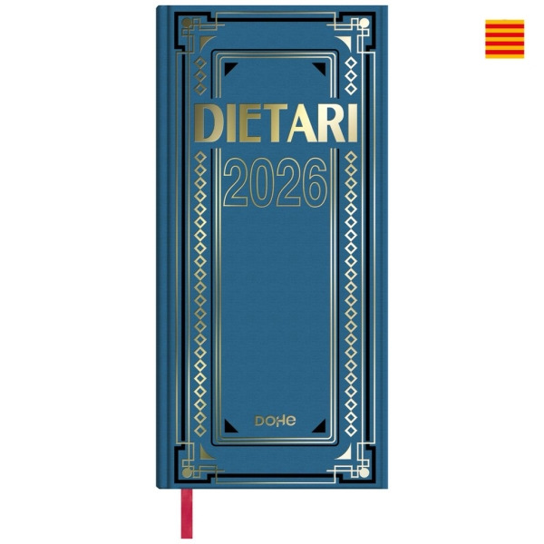 Dohe Dietario Anual Dos Tercios en Catalan - Dia Pagina - Fabricado en Geltex con Carton Contracolado - TamaÃ±o 14.5x31cm - Colo