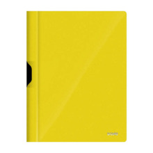 Dohe Dossier con Clip Metalico - Tamaño A4 - Fabricado en Polipropileno Opaco de 350 Micras - Color Amarillo