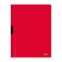 Dohe Dossier con Clip Metalico - TamaÃ±o A4 - Fabricado en Polipropileno Opaco de 350 Micras - Color Rojo