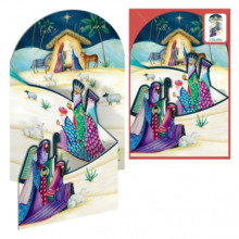 Dohe Estrella de Oriente Pack de 6 Tarjetas Desplegables de Felicitacion NavideÃ±a con Sobre - Impresas a todo Color