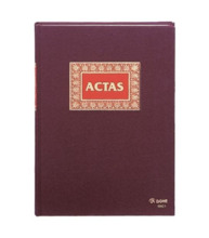 Dohe Libro Actas 50 Hojas Numeradas Papel Offset de 100gr - TamaÃ±o Folio Natural - Encuadernacion en Tela de Primera Calidad co