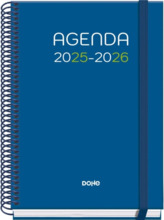 Dohe Logic Agenda Escolar 25/26 Espiral A5 - Semana Vista - Papel 70g/m2 - 4 Hojas de Pegatinas - Cubierta de Carton Plastificad