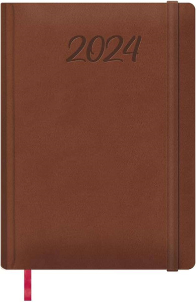 Dohe Manaos Agenda Anual - Dia Pagina - Cubierta en Polipiel - Cierre con Goma Elastica - Papel Ahuesado - Sabado y Domingo mism