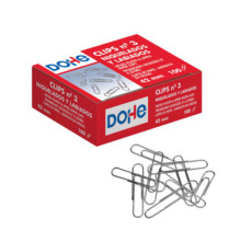 Dohe Pack de 100 Clips Labiados NÂº3 42mm - Niquelados