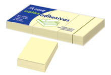 Dohe Pack de 3 Blocs de 100 Notas Reposicionables - TamaÃ±o 37,5x50mm - Papel de 75gr - Ideal para Oficina y Escuela - Color Ama