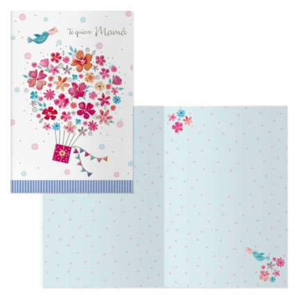 Dohe Tarjeta de Felicitacion Dia de la Madre - 11.5x17cm - Impresas a Todo Color - Estampaciones con Pelicula de Color - Estampacion en Seco - Papel Offset Blanco de 300gr - Incluye Sobre de Color