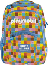 Dohe Playmobil Unite As One Mochila Escolar - Compartimento Principal con Bolsillo Acolchado - Bolsillos Laterales para Bebidas