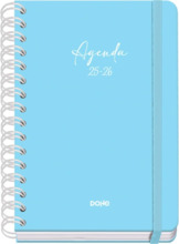 Dohe Serenity Agenda Escolar 25/26 Espiral Wireâo A5 - Semana Vista - Papel 80g/m2 - 4 Hojas de Pegatinas - Cubierta de Carton