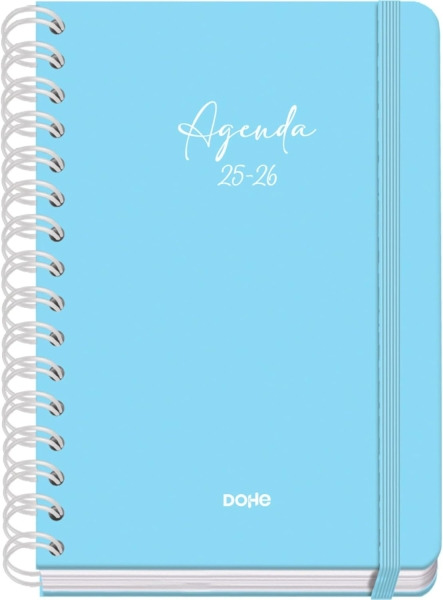 Dohe Serenity Agenda Escolar 25/26 Espiral Wireâo A5 - Semana Vista - Papel 80g/m2 - 4 Hojas de Pegatinas - Cubierta de Carton