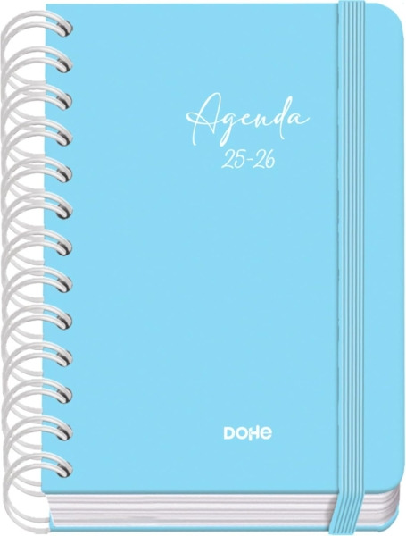 Dohe Serenity Agenda Escolar 25/26 Espiral Wireâo A6 - Dia Pagina - Papel 80g/m2 - 4 Hojas de Pegatinas - Cubierta de Carton P