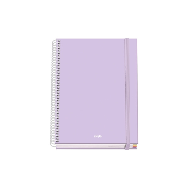 Dohe Serenity Cuaderno Espiral A5 100 Hojas Cuadricula 5mm - Tapa Dura Impresa a todo Color y Plastificada en Brillo - Bandas de