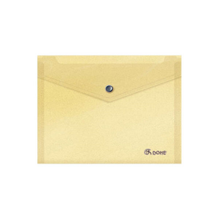 Dohe Carpeta A5 Apaisada con Cierre Broche Automatico - Fabricada en Polipropileno de 150 Micras - Apertura Superior - Cierre Broche Automatico